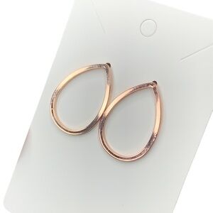 Rose gold tear shaped earrings